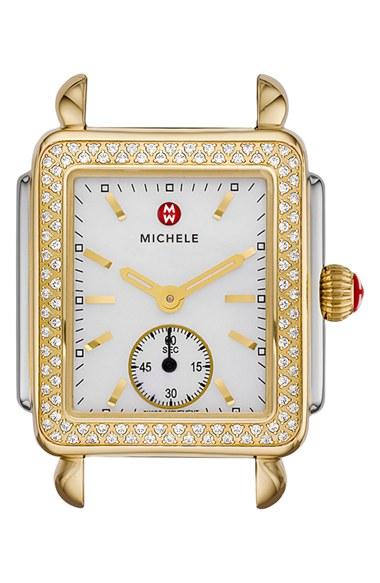 Women's Michele Deco 16 Diamond Two-tone Watch Case, 29mm X 31mm