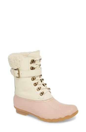 Women's Sperry Shearwater Water-resistant Genuine Shearling Lined Boot M - Pink