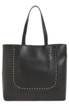 Sole Society Adelaine Studded Faux Leather Tote - Black