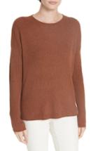 Women's Eileen Fisher Boxy Ribbed Cashmere Sweater - Brown
