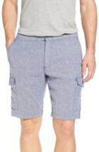 Men's Tommy Bahama Beach Authentic Fit Linen Blend Cargo Shorts, Size - Blue
