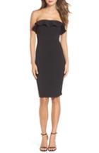 Women's Maria Bianca Nero Strapless Ruffle Cocktail Dress