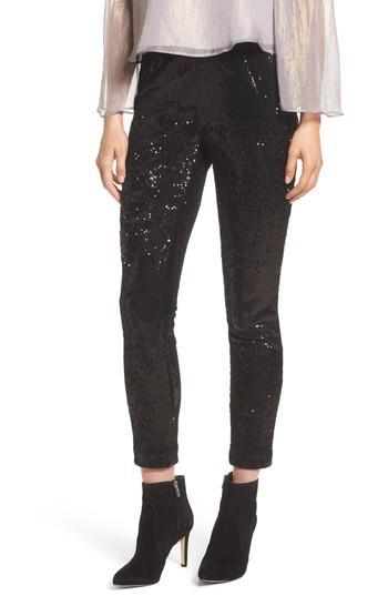 Women's Cupcakes And Cashmere Glendora Sequin Crop Pants - Black