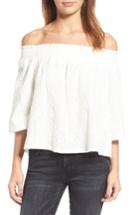 Women's Current/elliott Smocked Off The Shoulder Top