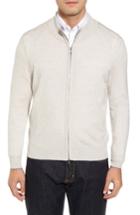 Men's Thomas Dean Merino Blend Full Zip Cardigan, Size - Grey