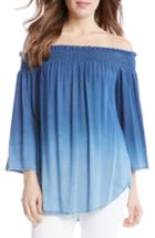 Women's Karen Kane Off The Shoulder Ombre Top - Blue
