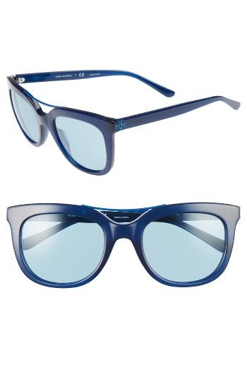 Women's Tory Burch 53mm Retro Sunglasses - Navy