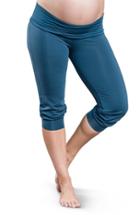 Women's Cozy Orange 'shiva' Crop Maternity Leggings - Blue