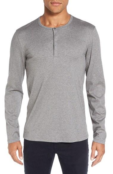 Men's Calibrate Refined Cotton Henley - Grey