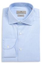 Men's Canali Slim Fit Geometric Dress Shirt - Blue