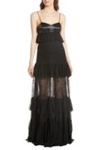 Women's Caroline Constas Maris Lace Panel Gown - Black