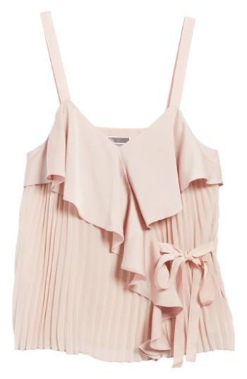 Women's Chelsea28 Ruffle Pleated Tank, Size - Pink
