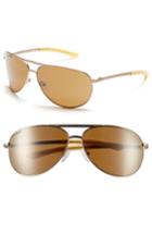 Women's Smith Serpico 65mm Polarized Aviator Sunglasses - Matte Desert/ Polar Brown
