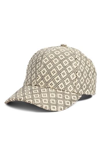 Women's August Hat Geo Straw Baseball Cap - Beige
