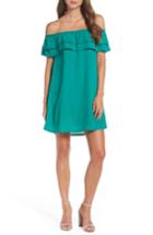 Women's Mary & Mabel Off The Shoulder Ruffle Dress - Green