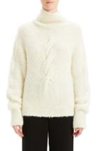 Women's Theory Boucle Cable Sweater, Size - Ivory