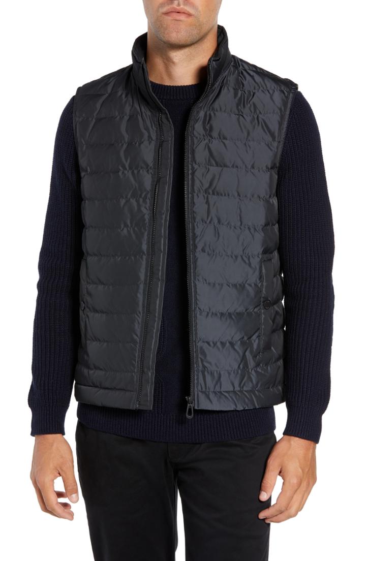 Men's Ted Baker London Yarg Slim Fit Quilted Vest (l) - Grey