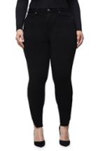 Women's Good American Good Waist Side Triangle Skinny Jeans - Black