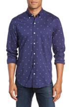 Men's Bonobos Summerweight Slim Fit Print Sport Shirt, Size R - Blue