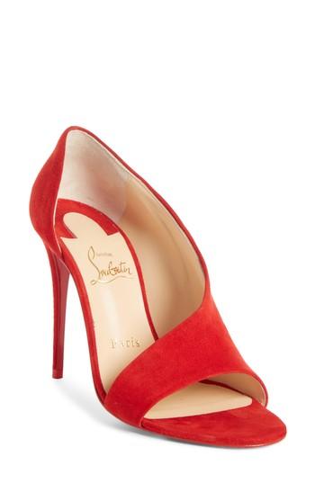 Women's Christian Louboutin Phoebe Half D'orsay Sandal Us / 35eu - Red