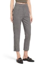 Women's J.o.a. Button Side Crop Trousers - Grey