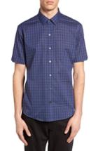 Men's Zachary Prell 'morrow' Trim Fit Plaid Sport Shirt - Blue