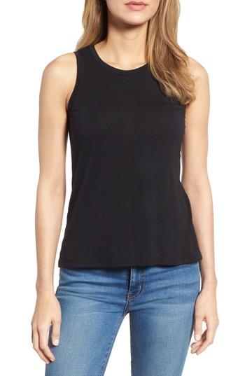 Women's Halogen Split Back Tank Top, Size - Black