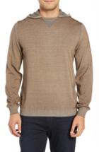 Men's Bugatchi Hooded Pullover - Beige