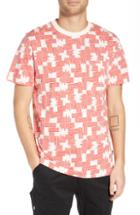 Men's Wesc Maxwell Puzzle Check T-shirt - Red