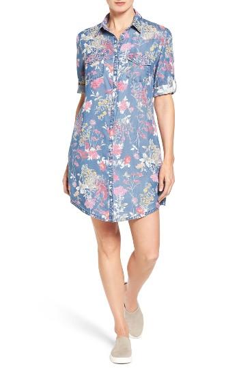 Women's Kut From The Kloth Ruthy Floral Print Shirtdress