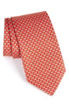 Men's Salvatore Ferragamo Bow Print Silk Tie, Size - Red