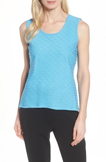 Women's Ming Wang Textured Tank - Blue