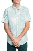 Men's Rvca Devastator Woven Shirt, Size - Blue