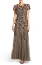 Women's Adrianna Papell Floral Beaded Trumpet Gown