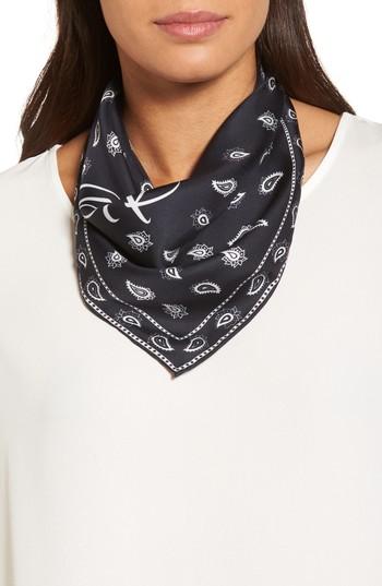 Women's Rebecca Minkoff Vertical Paisley Silk Bandana, Size - Blue
