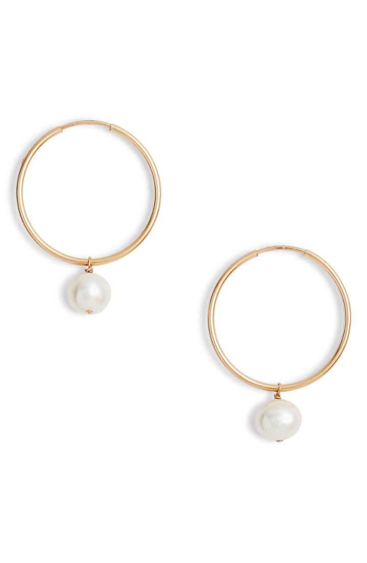 Women's Marida Valley Pearl Hoop Earrings