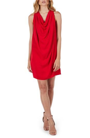 Women's Michael Stars Draped Halter Mini Dress - Red