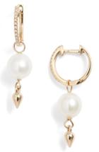 Women's Poppy Finch Pearl & Diamond Drop Earrings