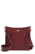 Michael Michael Kors Gloria Leather Crossbody - Burgundy