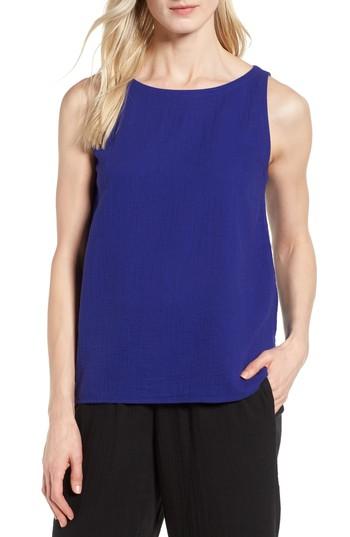 Women's Eileen Fisher Organic Cotton Swing Shell - Blue
