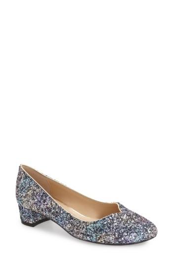Women's J. Renee 'bambalina' Block Heel Glitter Pump .5 Aa - Blue