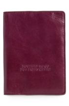 Hobo Quest Calfskin Leather Passport Wallet - Purple