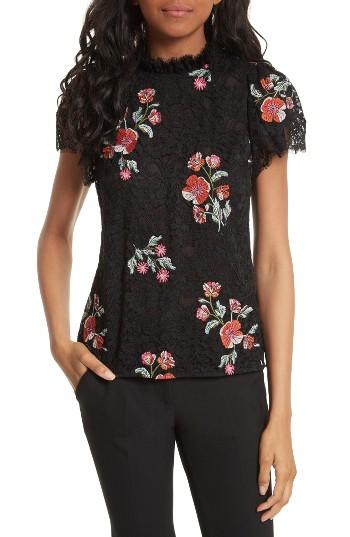 Women's Rebecca Taylor Embroidered Lace Top