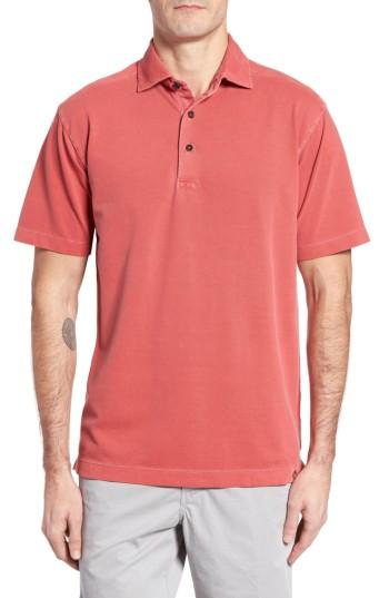 Men's Thaddeus Paul Stretch Pique Polo, Size - Red