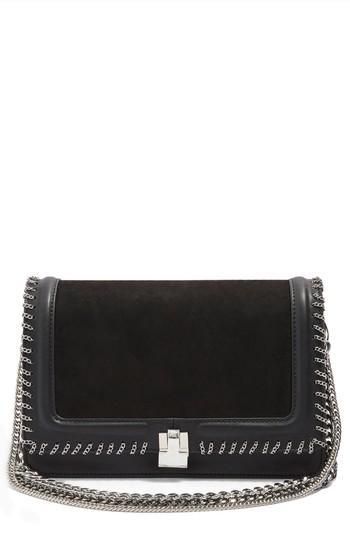 Topshop Chain Flap Shoulder Bag - Black