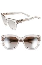 Women's Jimmy Choo 'maggi' 51mm Crystal Embellished Sunglasses - Transparent Dove Grey
