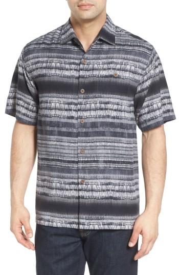 Men's Tommy Bahama Tripoli Tie Dye Stripe Silk Camp Shirt