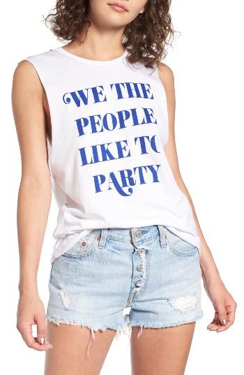 Women's Pst By Project Social T We The People Muscle Tee - White