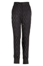Women's St. John Collection Contrast Stripe Charmeuse Pants, Size - Black