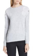 Women's Ted Baker London Yizelda Lace Shoulder Sweater - Grey